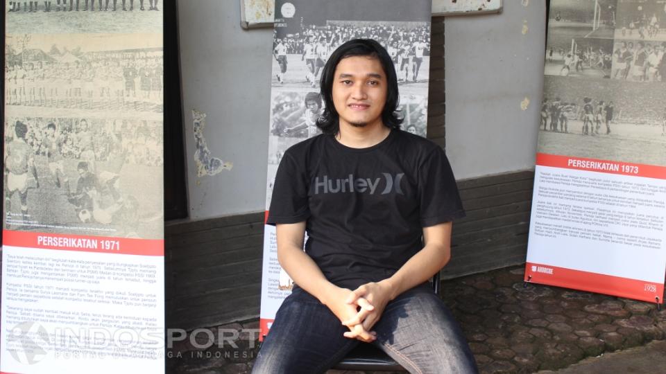 Ketua Penyelenggara pameran foto Era Emas Bola Jakarta, Abdillah Afiif